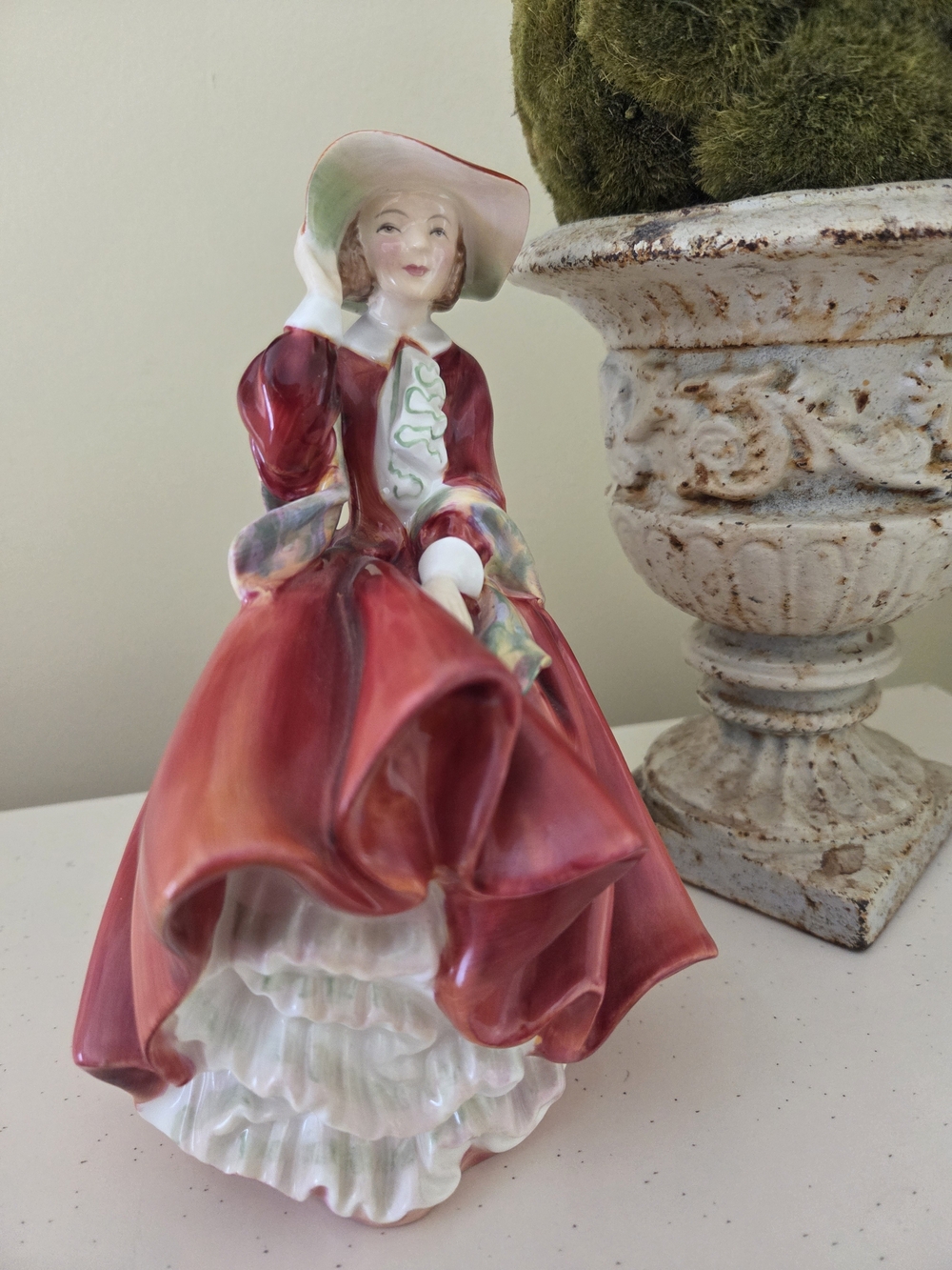 Royal Doulton Top o' the Hill Bone China Hand Painted Lady Figurine